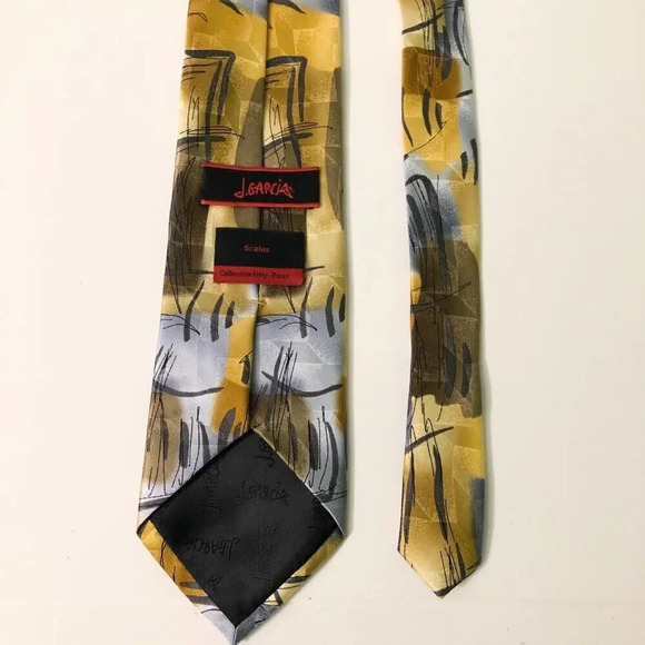 J Garcia Tie Collection Fifty Four Scales Silk Necktie - Picture 5 of 11